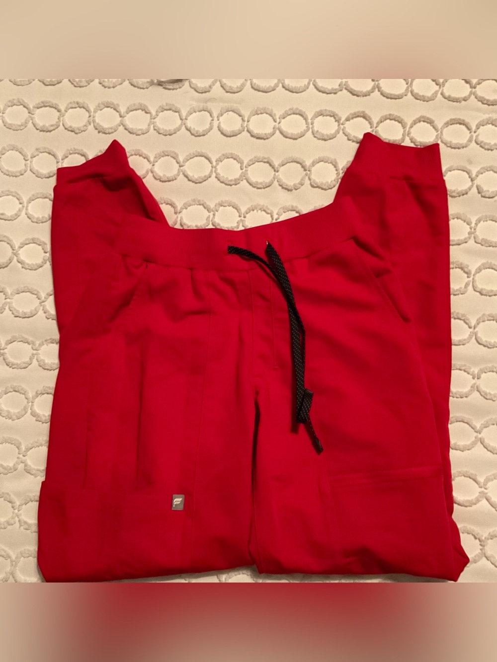 Fabletics Red Scrubs Joggers with Drawstring